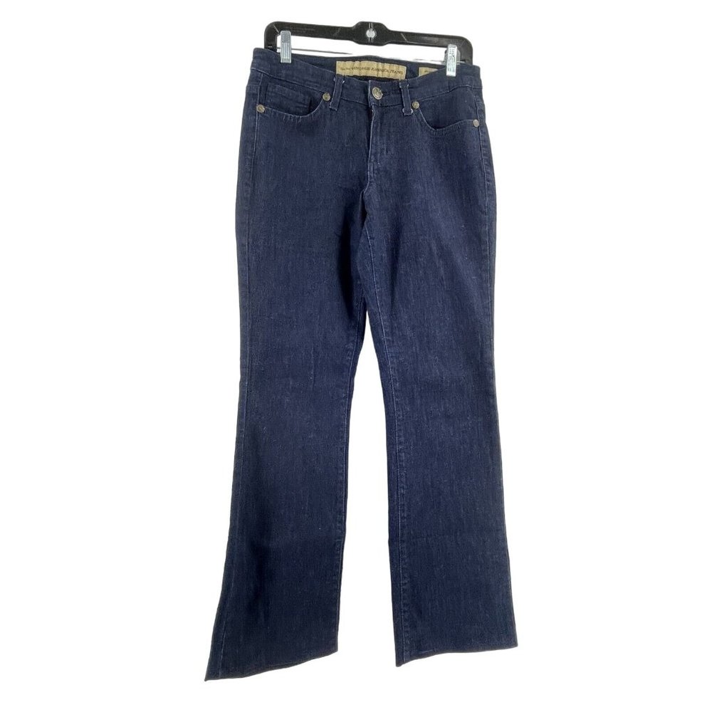 Nine West Women's Vintage America Jeans Skinny Boot Size 8 Dark Wash Mid-Rise